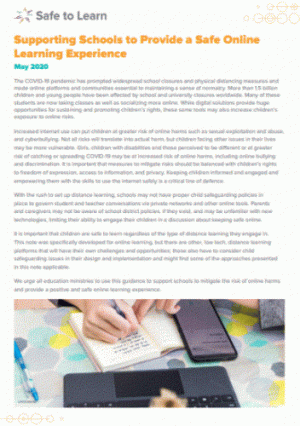 Supporting Schools to Provide a Safe Online Learning Experience