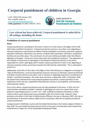 Corporal Punishment of Children in Georgia