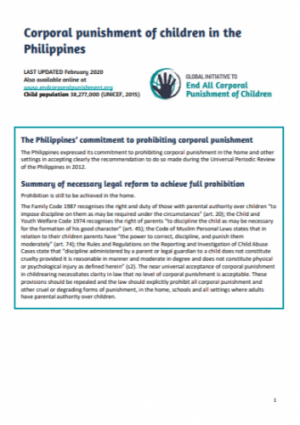 Corporal Punishment of Children in the Philippines