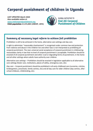 Corporal Punishment of children in Uganda