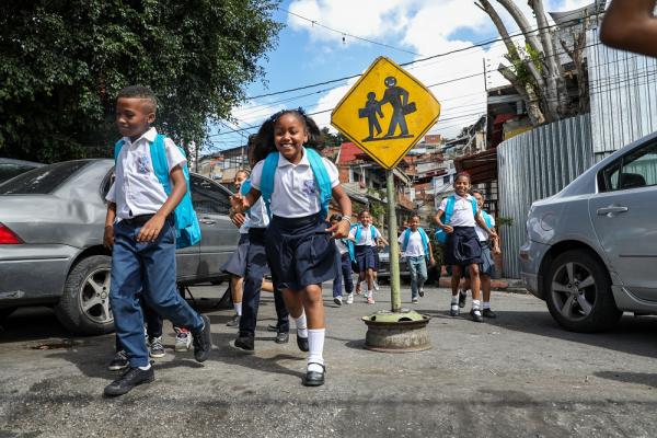 Kids run in Venezuela.