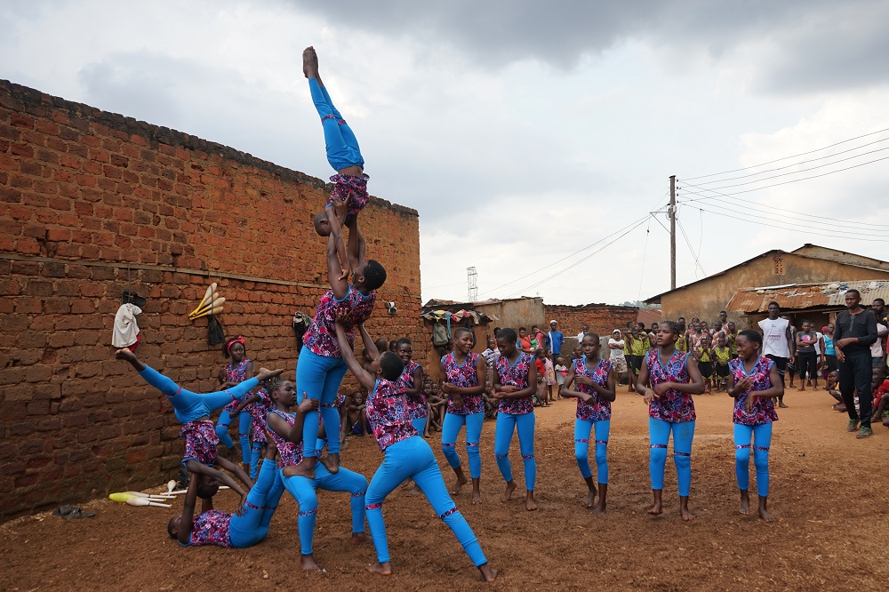 ACT's girls team practices at their training ground before the pandemic hits Uganda.