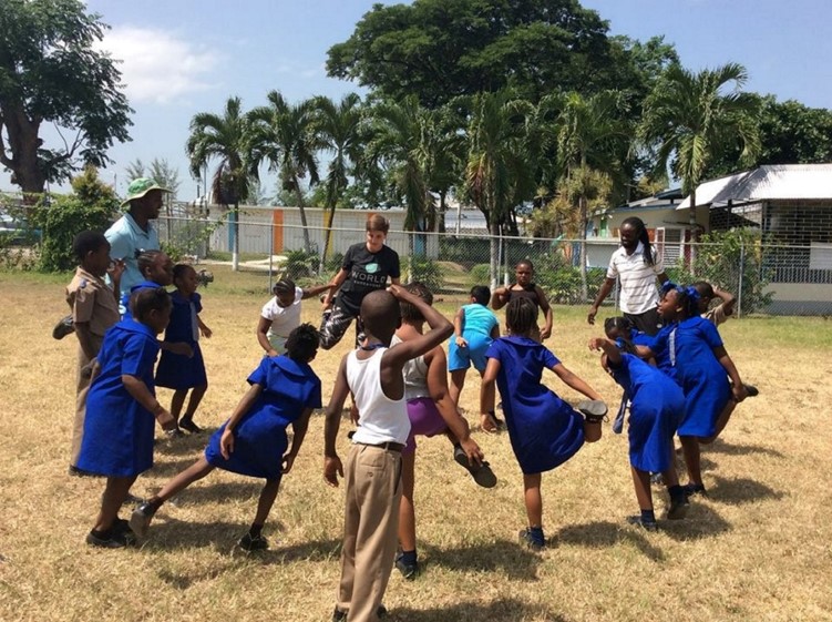 Children play at a DeafKidz program in Jamaica.